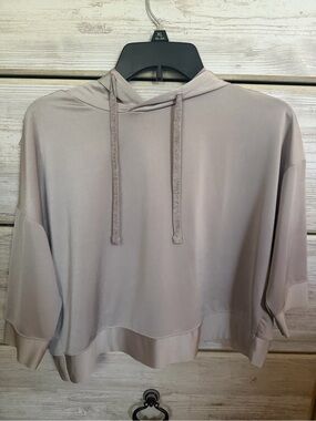 ZARA Women's Taupe Lightweight Hoodie Top
